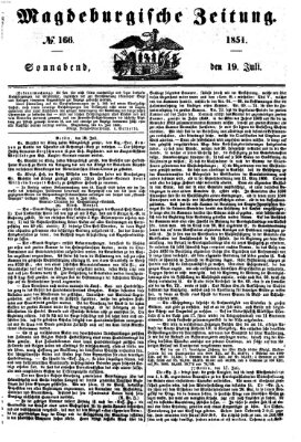 Magdeburgische Zeitung Samstag 19. Juli 1851
