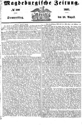 Magdeburgische Zeitung Donnerstag 28. August 1851