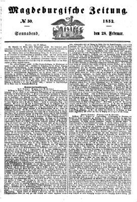 Magdeburgische Zeitung Samstag 28. Februar 1852