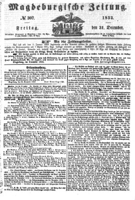 Magdeburgische Zeitung Freitag 31. Dezember 1852