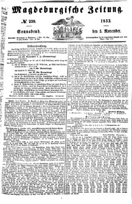 Magdeburgische Zeitung Samstag 5. November 1853
