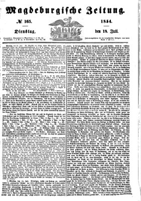 Magdeburgische Zeitung Dienstag 18. Juli 1854