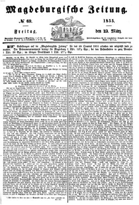Magdeburgische Zeitung Freitag 23. März 1855