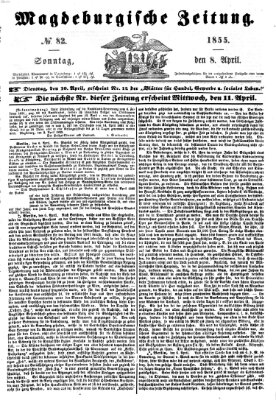 Magdeburgische Zeitung Sonntag 8. April 1855