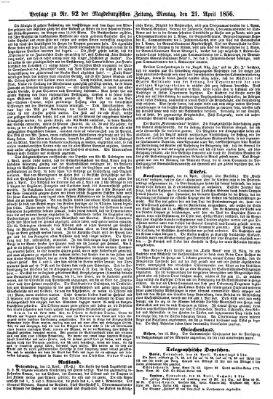 Magdeburgische Zeitung Montag 21. April 1856