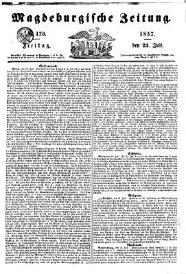 Magdeburgische Zeitung Freitag 24. Juli 1857