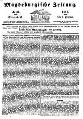 Magdeburgische Zeitung Samstag 6. Februar 1858
