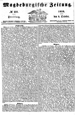 Magdeburgische Zeitung Freitag 8. Oktober 1858