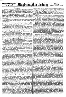 Magdeburgische Zeitung Montag 27. Dezember 1858