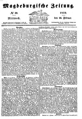 Magdeburgische Zeitung Mittwoch 16. Februar 1859