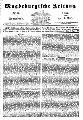 Magdeburgische Zeitung Samstag 19. März 1859