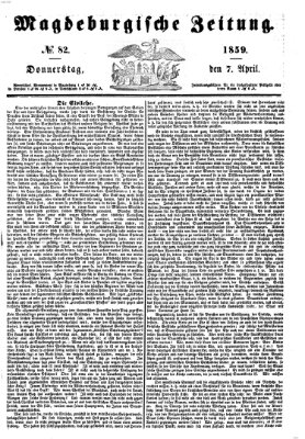 Magdeburgische Zeitung Donnerstag 7. April 1859