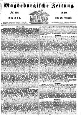 Magdeburgische Zeitung Freitag 26. August 1859