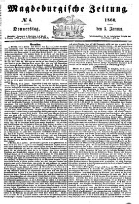 Magdeburgische Zeitung Donnerstag 5. Januar 1860