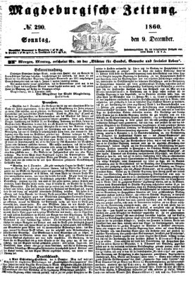 Magdeburgische Zeitung Sonntag 9. Dezember 1860