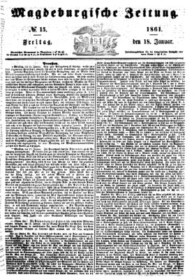 Magdeburgische Zeitung Freitag 18. Januar 1861