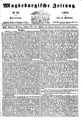 Magdeburgische Zeitung Sonntag 9. Februar 1862