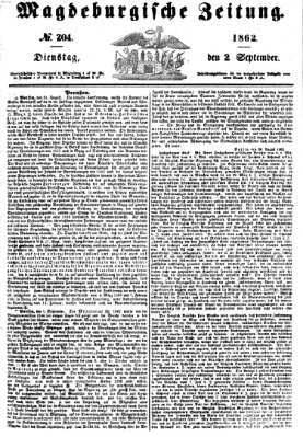 Magdeburgische Zeitung Dienstag 2. September 1862