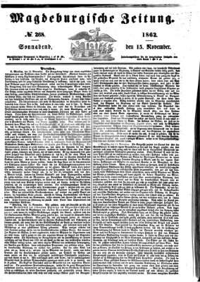 Magdeburgische Zeitung Samstag 15. November 1862