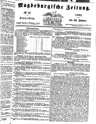 Magdeburgische Zeitung Donnerstag 29. Januar 1863