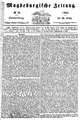 Magdeburgische Zeitung Donnerstag 26. März 1863
