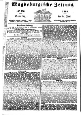 Magdeburgische Zeitung Sonntag 14. Juni 1863