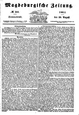 Magdeburgische Zeitung Samstag 29. August 1863