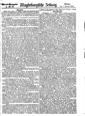 Magdeburgische Zeitung Montag 1. Februar 1864
