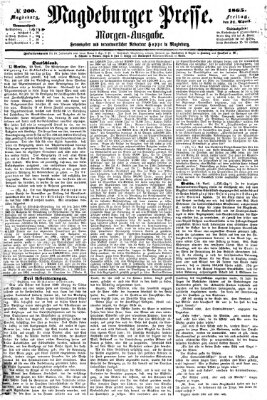 Magdeburger Presse Freitag 21. April 1865