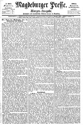 Magdeburger Presse Samstag 23. September 1865