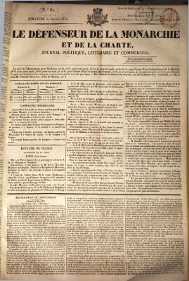 Le défenseur de la monarchie et de la charte Sonntag 31. Januar 1830