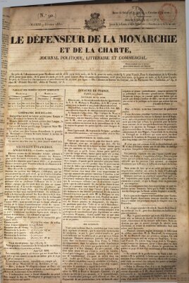 Le défenseur de la monarchie et de la charte Dienstag 9. Februar 1830
