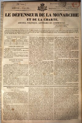 Le défenseur de la monarchie et de la charte Sonntag 21. Februar 1830
