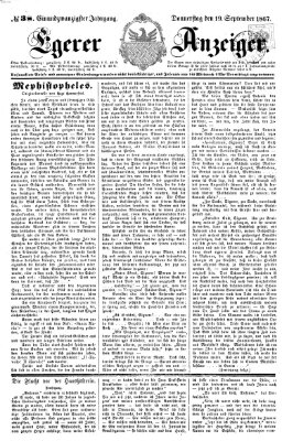 Egerer Anzeiger Donnerstag 19. September 1867