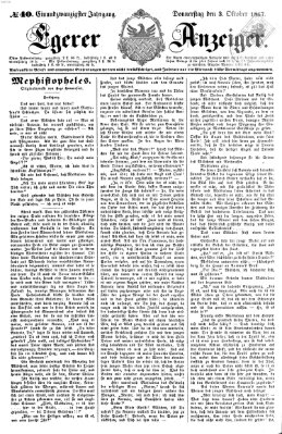 Egerer Anzeiger Donnerstag 3. Oktober 1867