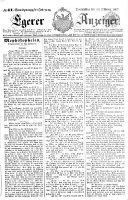 Egerer Anzeiger Donnerstag 10. Oktober 1867