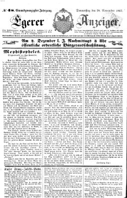 Egerer Anzeiger Donnerstag 28. November 1867