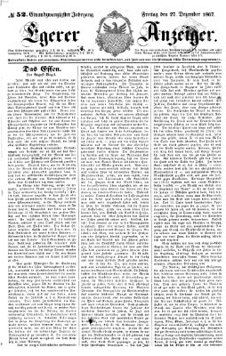 Egerer Anzeiger Freitag 27. Dezember 1867