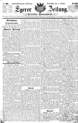 Egerer Anzeiger Donnerstag 1. Oktober 1868