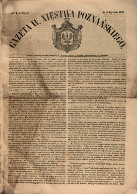 Gazeta Wielkiego Xięstwa Poznańskiego Freitag 5. Januar 1849