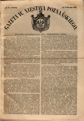Gazeta Wielkiego Xięstwa Poznańskiego Samstag 13. Januar 1849