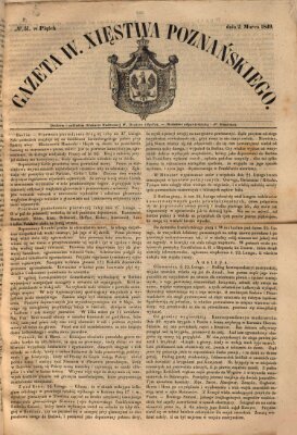 Gazeta Wielkiego Xięstwa Poznańskiego Freitag 2. März 1849