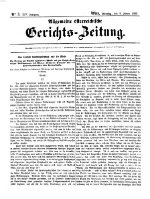 Allgemeine österreichische Gerichts-Zeitung Dienstag 6. Januar 1863