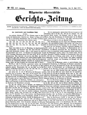 Allgemeine österreichische Gerichts-Zeitung Donnerstag 9. Juli 1863
