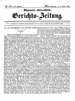 Allgemeine österreichische Gerichts-Zeitung Donnerstag 8. Oktober 1863