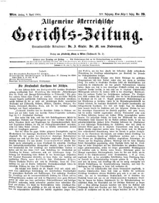 Allgemeine österreichische Gerichts-Zeitung Freitag 8. April 1864