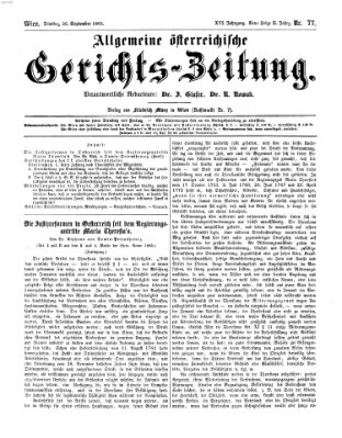 Allgemeine österreichische Gerichts-Zeitung