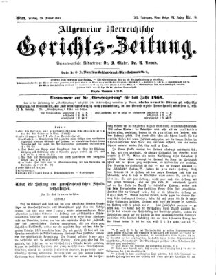 Allgemeine österreichische Gerichts-Zeitung Freitag 29. Januar 1869