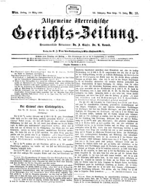 Allgemeine österreichische Gerichts-Zeitung Freitag 19. März 1869