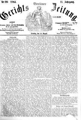 Berliner Gerichts-Zeitung Dienstag 25. August 1863